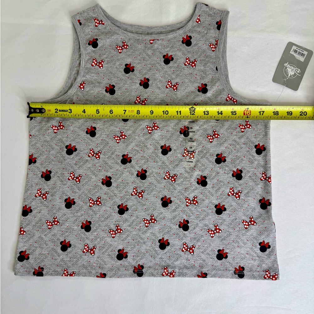 Disney Minnie Mouse Gray Red & Black Tank Top - NWT - - Picture 4 of 8
